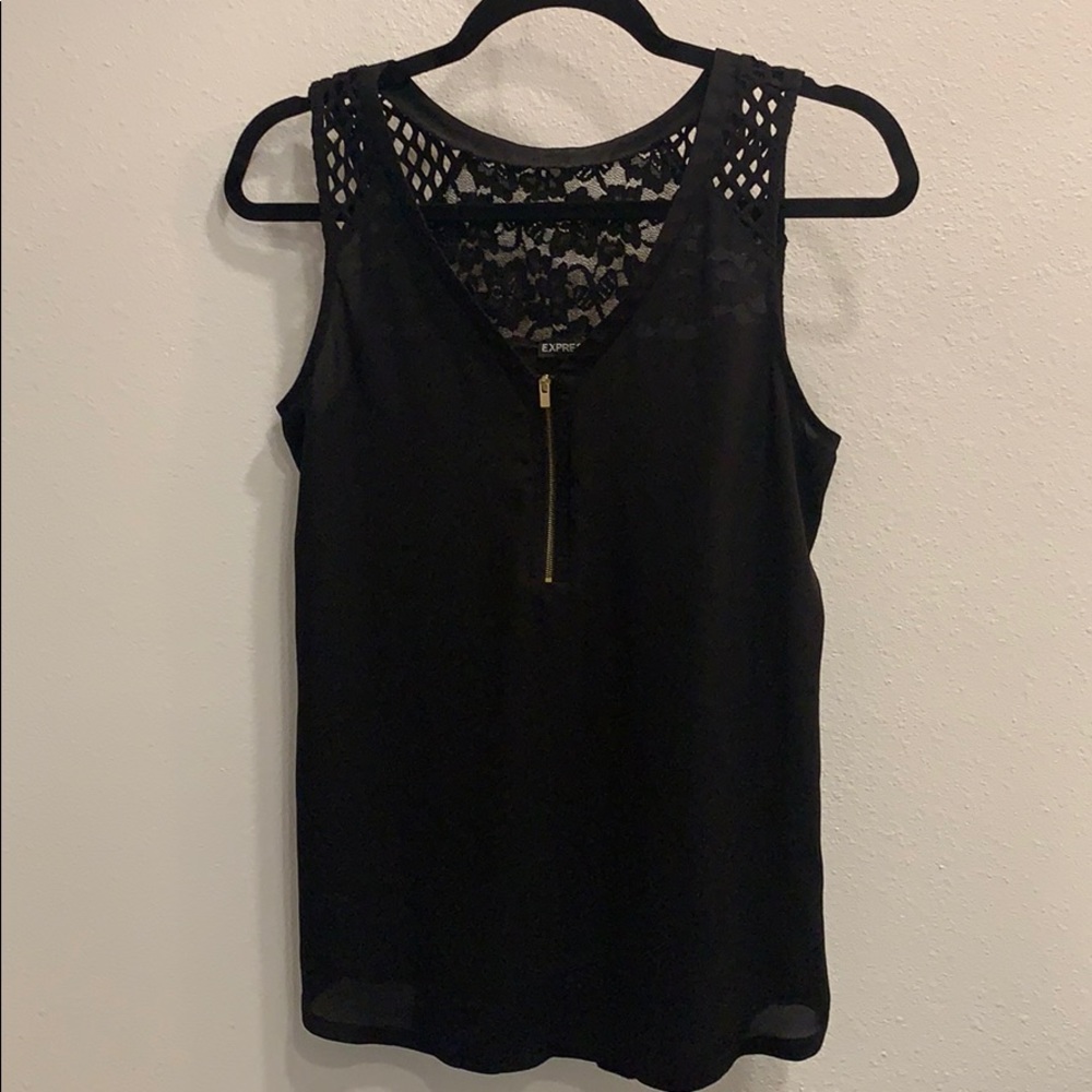 Black tank top blouse